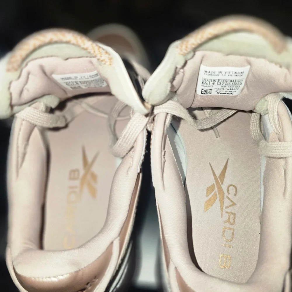 Reebok Cardi B Club C Double Women 6.5 Rose Gold H05183 Like New